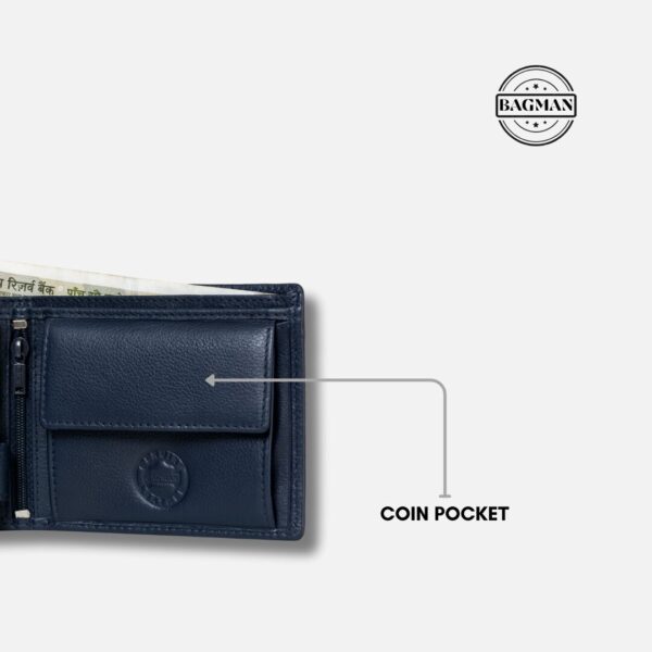 Premium Leather Wallet with Cash and Coin Compartments