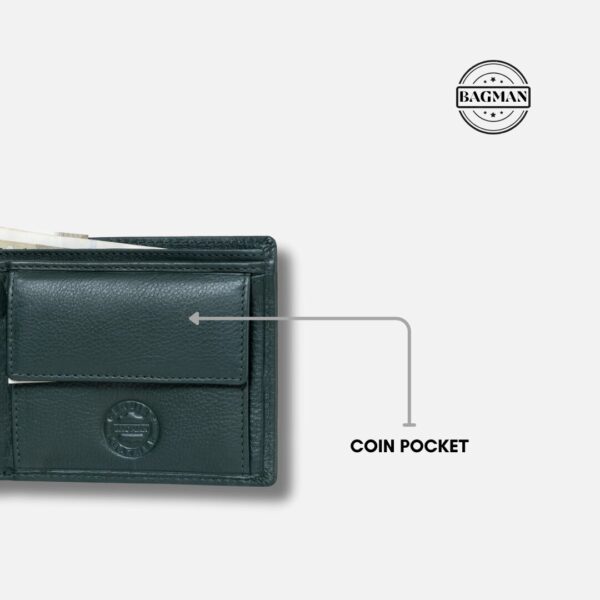 Premium Leather Wallet with Cash and Coin Compartments