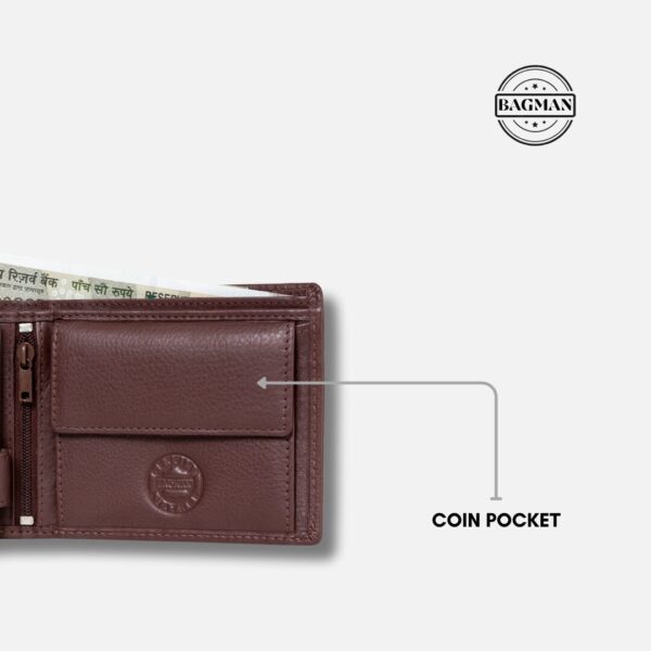 Premium Leather Wallet with Cash and Coin Compartments