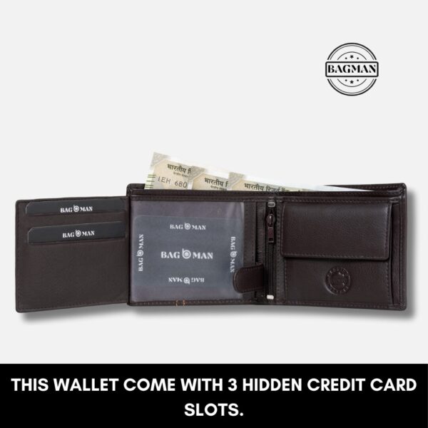 Premium Leather Wallet with Cash and Coin Compartments