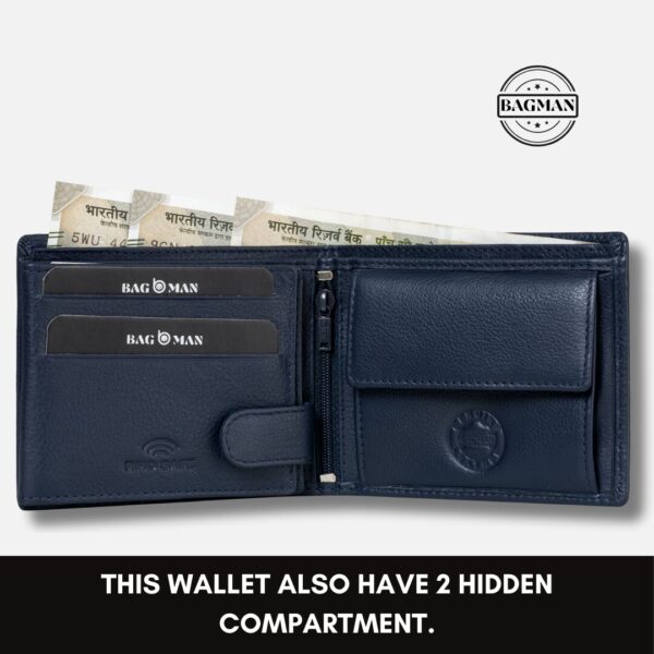 Premium Leather Wallet with Cash and Coin Compartments