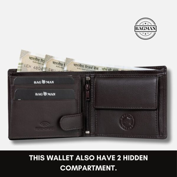 Premium Leather Wallet with Cash and Coin Compartments