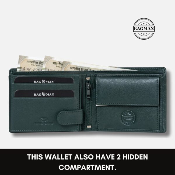 Premium Leather Wallet with Cash and Coin Compartments