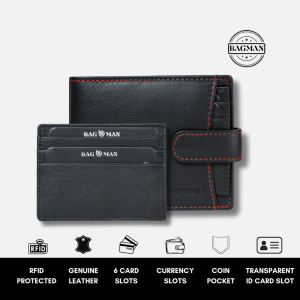 Luxury Handmade Leather Wallet with Rfid Protection