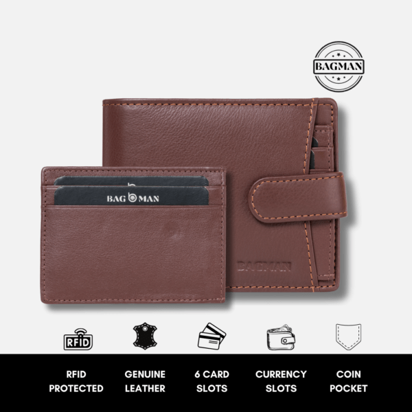 Luxury Handmade Leather Wallet with Rfid Protection