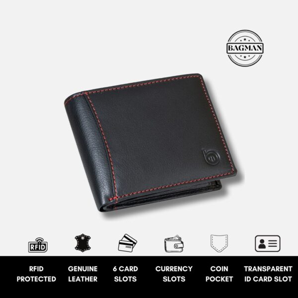 Premium Leather Wallet with Cash and Coin Compartments