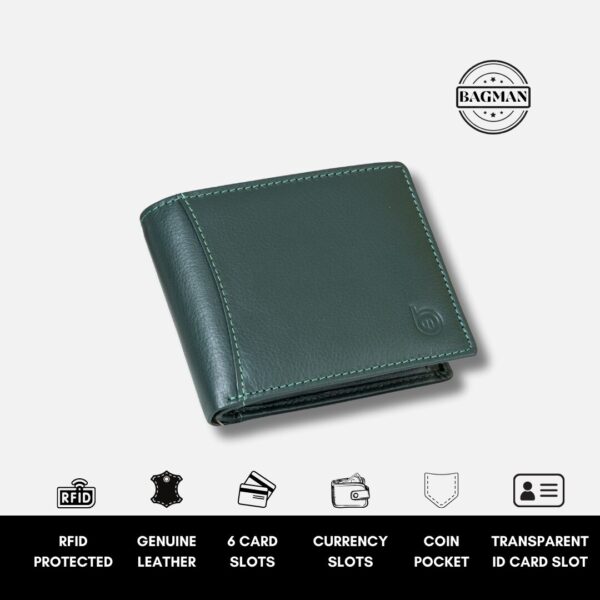 Premium Leather Wallet with Cash and Coin Compartments