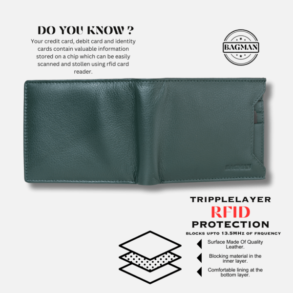 Luxury Mens Leather Wallet with Embossed Logo