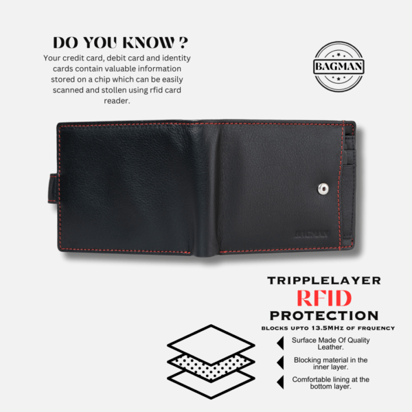 Luxury Handmade Leather Wallet with Rfid Protection