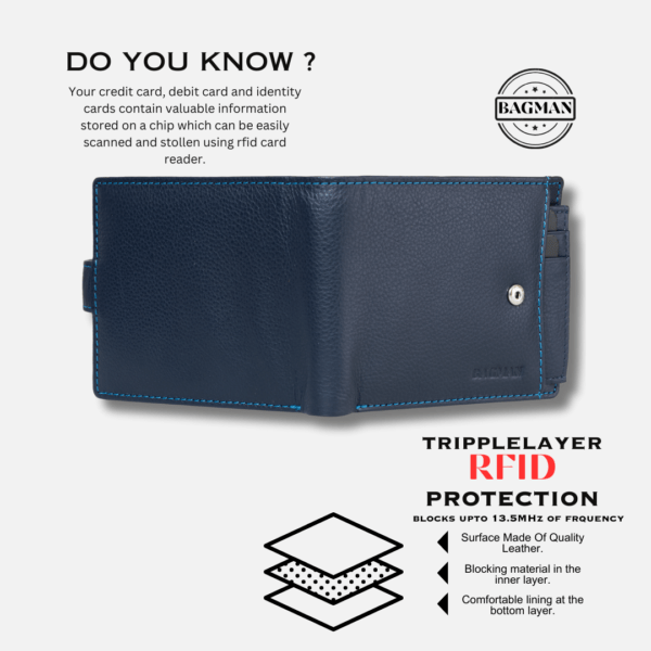 Luxury Handmade Leather Wallet with Rfid Protection