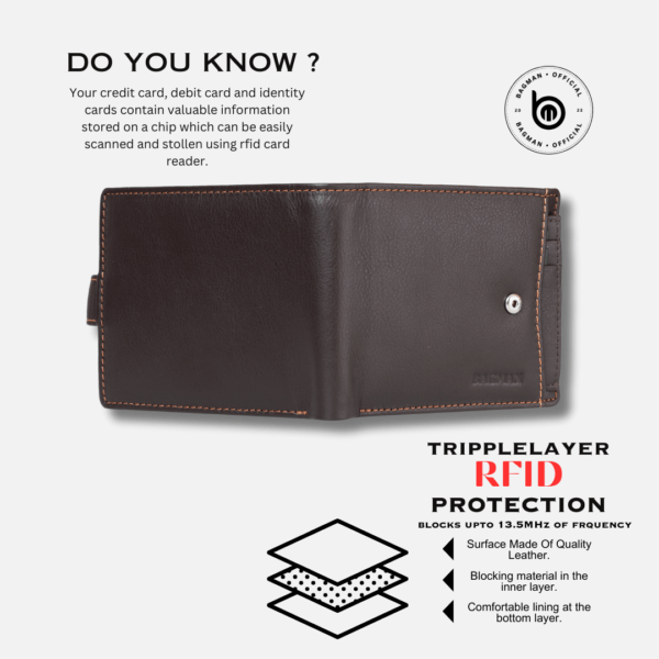 Luxury Handmade Leather Wallet with Rfid Protection