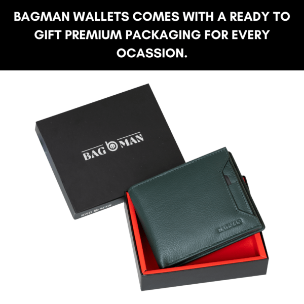 Luxury Mens Leather Wallet with Embossed Logo