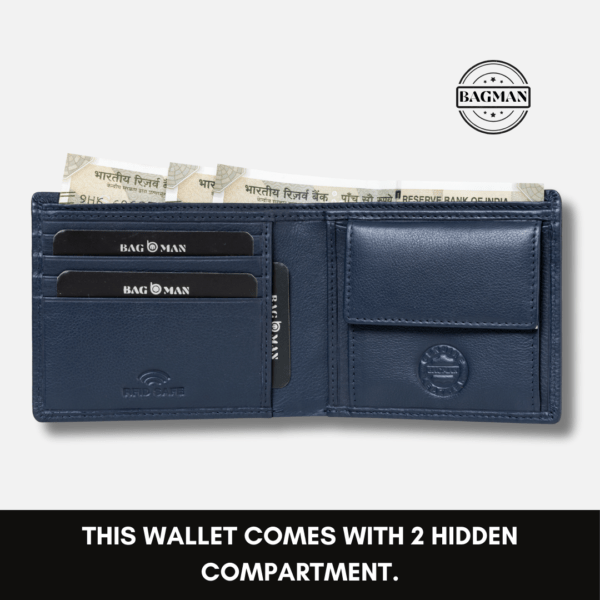 Slim Bifold Leather Wallet Ideal for Travel