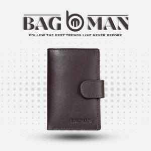 Leather card case with hidden compartment