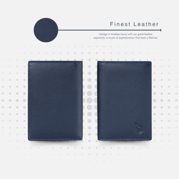 Polished Leather Card Case with Rfid blocking Technology