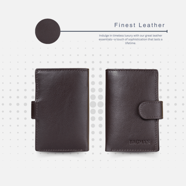 Leather Card Case with Hidden Compartment