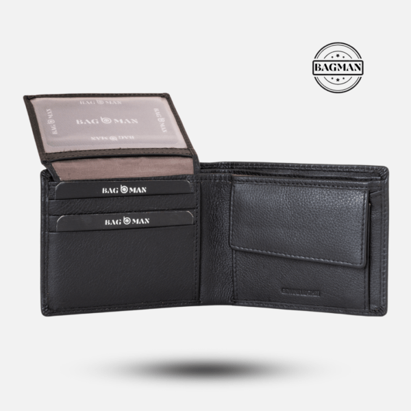 Luxury Leather Wallet with Embossed Logo Detail