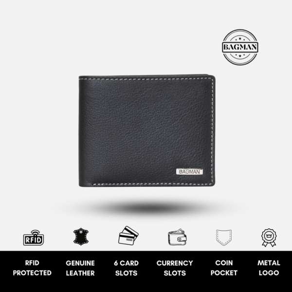 Classic Brown Leather Wallet with Practical Features