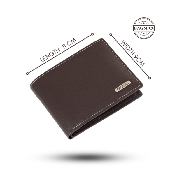 Genuine Leather Wallet with Secure Snap Closure