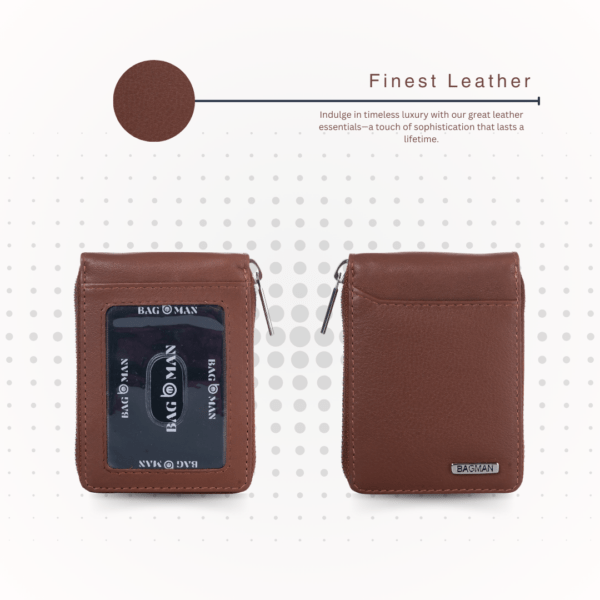 Leather Card Case with Built in Money Clip