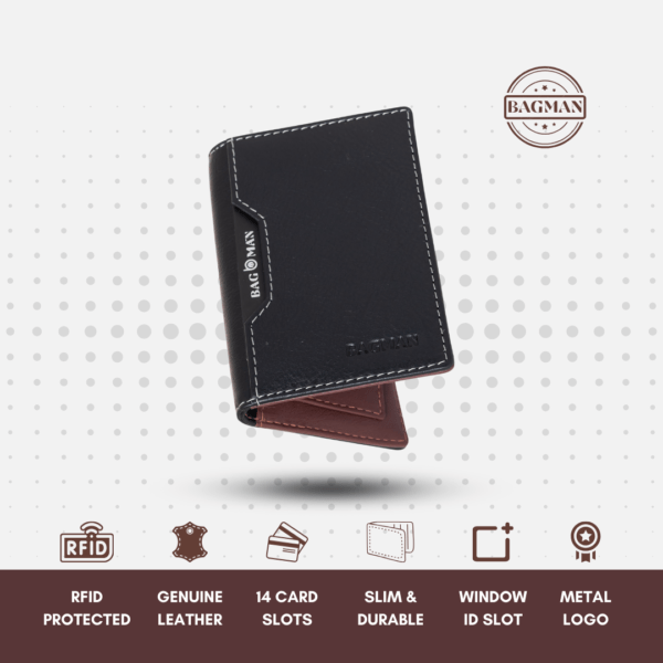 Classic Black Leather Wallet for Everyday Essentials