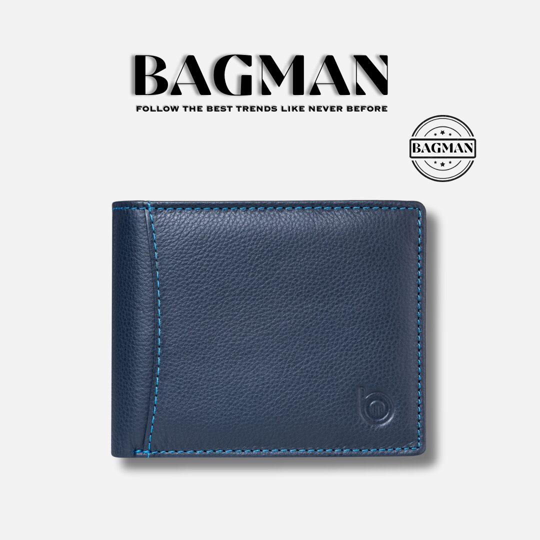 Bagman Premium Leather Wallet with Cash and Coin Compartments