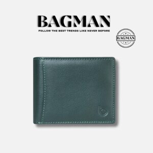 BAGMAN Premium leather wallet with cash and coin compartments