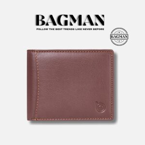 Premium leather wallet with cash and coin compartments