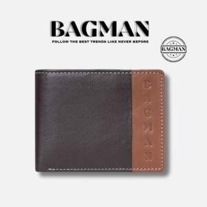 Vintage leather wallet with distressed finish