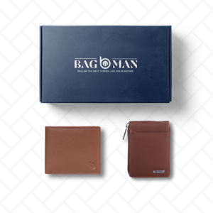 RFID-blocking leather wallet and card holder, secure and travel-ready.