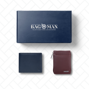 Men’s leather wallet and card holder, durable and sleek.