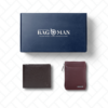 Men’s leather wallet and card holder, durable and sleek.