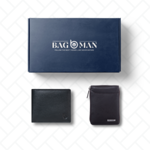 Genuine leather wallet set, handmade with premium materials.
