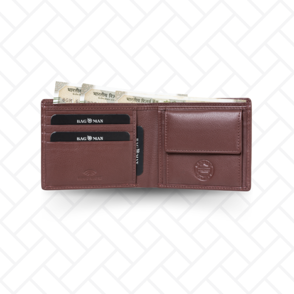 RFID-blocking leather wallet combo, secure and stylish for travelers.