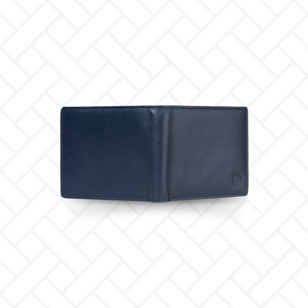 RFID-blocking leather wallet and card holder, secure and travel-ready.