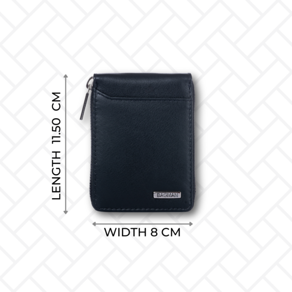 RFID-blocking leather wallet combo, secure and stylish for travelers.