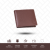 Travel leather wallet and card holder, RFID-protected and functional.