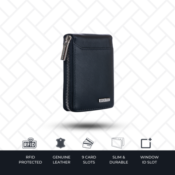 Compact leather wallet and card holder combo, ideal for minimalists.