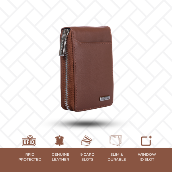Stylish leather wallet and card holder, perfect for everyday use.